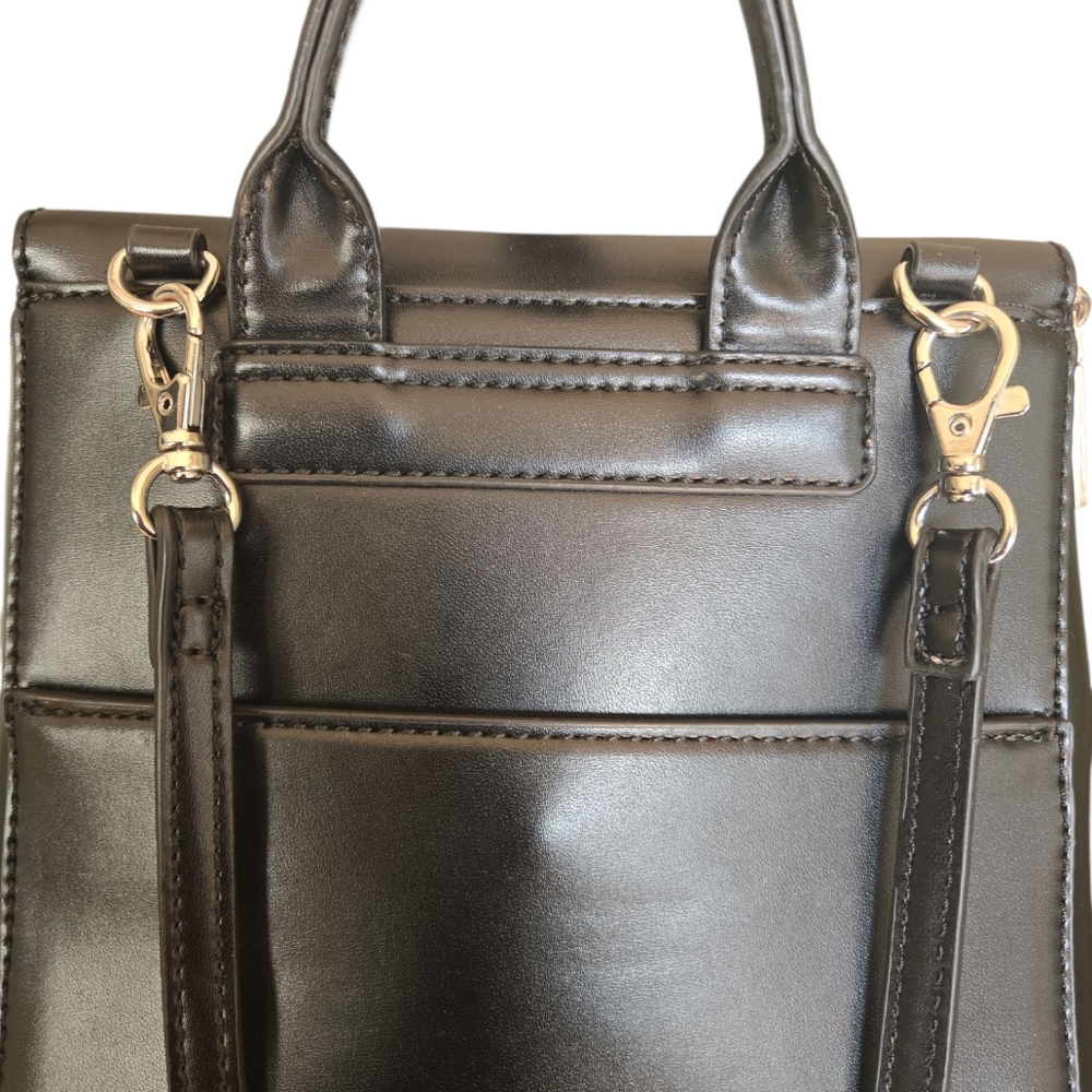 Aldo Feras Black Backpack with Silver Accents - Picture 5 of 10